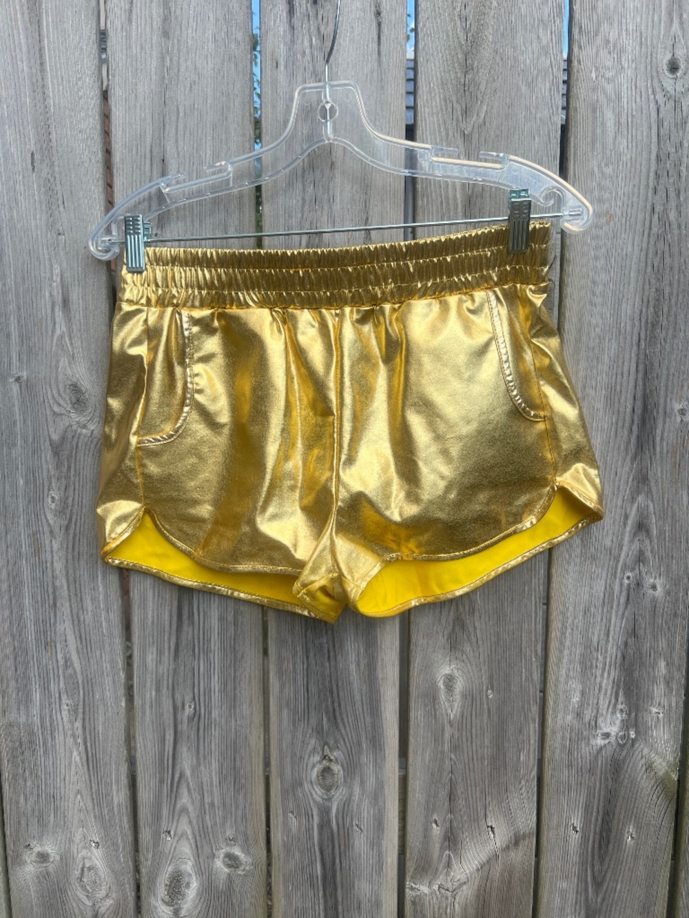 Gold Shorts from Spirit of Halloween Size Small